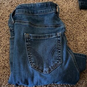 Hollister Straight-Leg Women's Denim Jeans - Dark Blue Wash